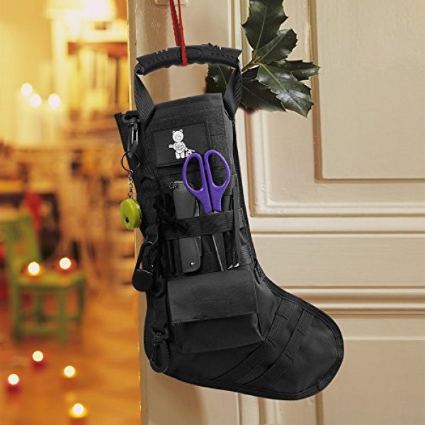 AIRSOFTPEAK Tactical Pouch 4 AIRSOFTPEAK Tactical Christmas Stocking Bag Design, Christmas Decoration Gift, Military with Molle Gear Webbing for Outdoor Hunting Shooting