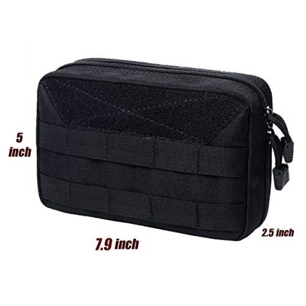 LefRight Tactical Pouch 2 LefRight Multi-Purpose Tactical Admin Pouch Molle Nylon Tool Compact Bag Black
