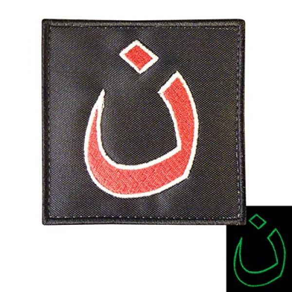 LEGEEON Airsoft Morale Patch 1 LEGEEON Glow Dark Christians in Iraq Support ISAF Morale Army Sew Iron on Patch