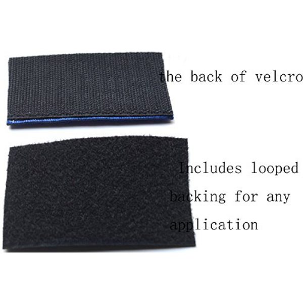 TACVASEN Airsoft Morale Patch 6 TACVASENBundle 2 Pieces-Tactical US Flag Thin Blue Line Embrodiered Patch