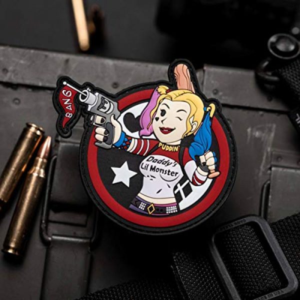 NEO Tactical Gear Airsoft Morale Patch 2 Harley Quinn Fallout Vault Boy Mashup PVC Rubber Morale Patch by NEO Tactical Gear Morale Patch - Hook Backed