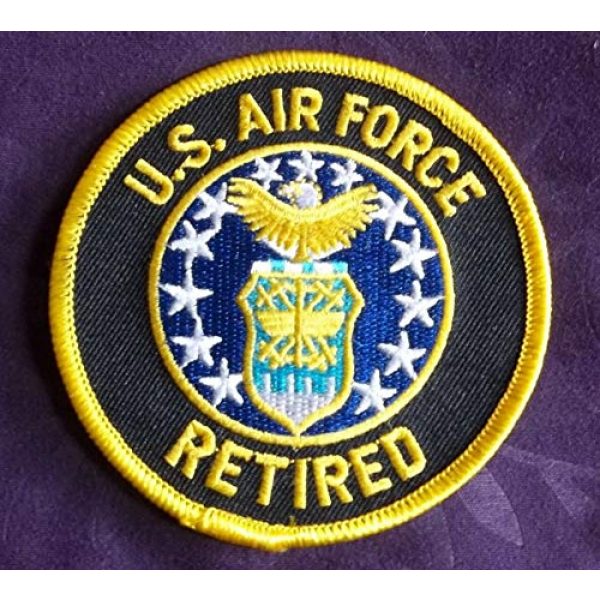 USA Team Airsoft Morale Patch 1 Patch Air Force US Retired Patches Veteran USAF Millitary 3 in Sew Iron on Embroidered Applique