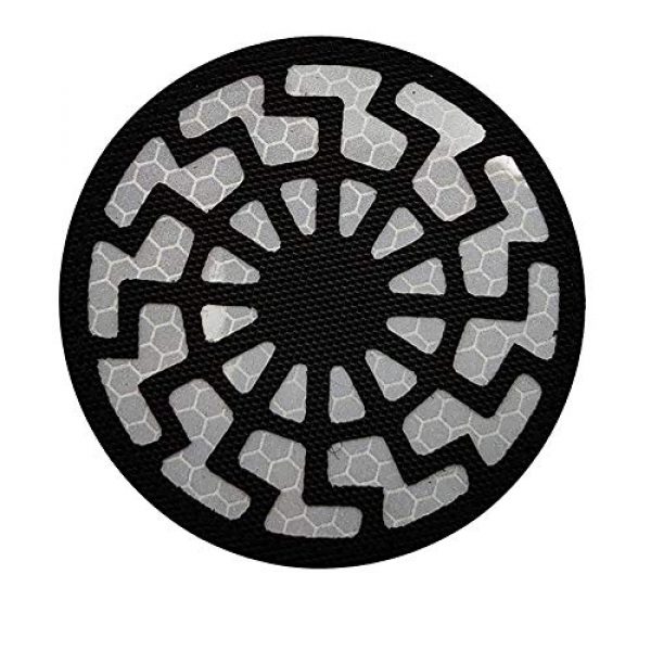 APBVIHL Airsoft Morale Patch 7 Reflective Infrared IR Black Sun Patch Stickers Chemical Resident Evil Military Morale Decorative Patches Emblem Badges Tactical Appliques with Hook and Loop Fastener Backing