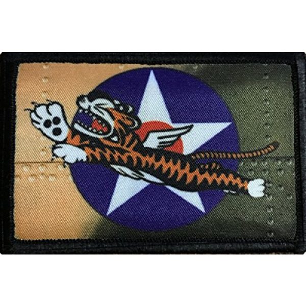 RedheadedTshirts Airsoft Morale Patch 1 WWII Flying Tigers Morale Patch. Perfect for your Tactical Military Army Gear, Backpack, Operator Baseball Cap, Plate Carrier or Vest. 2x3" Hook Patch. Made in the USA