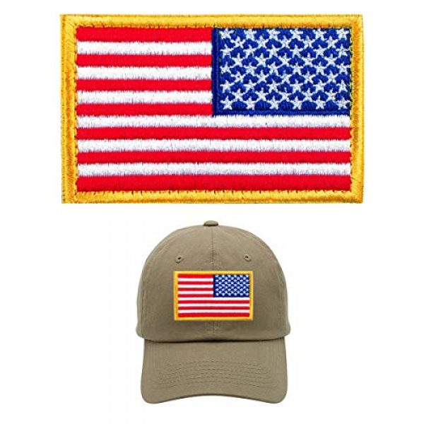 MAXXPRO Airsoft Morale Patch 2 Tactical Patches of USA US American Flag Reverse, with Hook and Loop for Backpacks Caps Hats Jackets Pants, Military Army Uniform Emblems, Size 3x2 Inches
