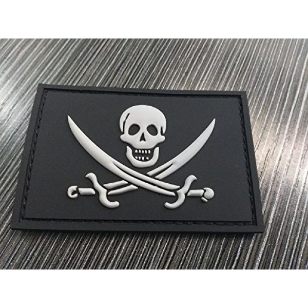 Miltacusa Airsoft Morale Patch 2 Jolly Roger Calico Jack PVC Rubber Path [PVC Patch]