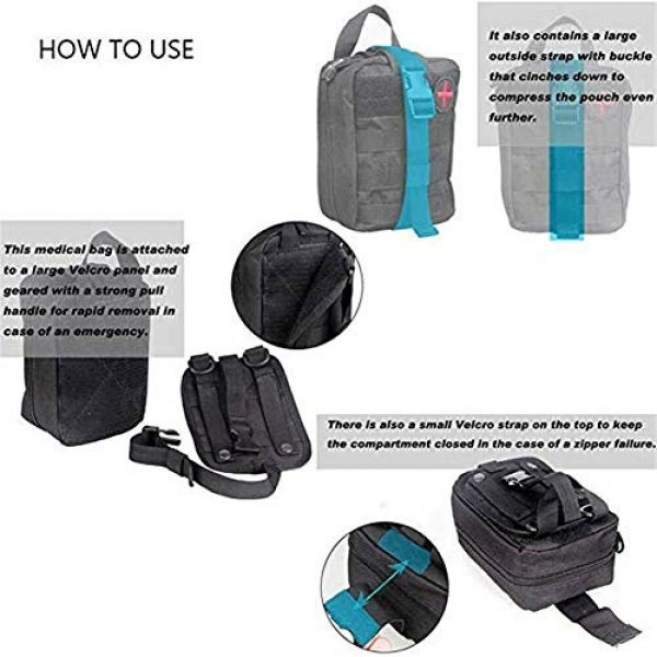 common Tactical Pouch 5 Tactical MOLLE Rip Away EMT Medical First Aid IFAK Pouch (Bag Only)