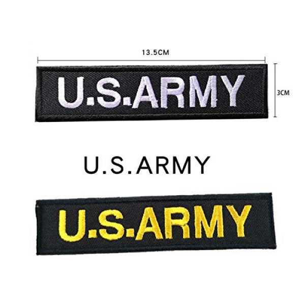 Acbell Airsoft Morale Patch 2 2 Piece Military Tactical Morale Patch U.S.Army DIY Cloth Patches 5.31" x 1.18" Hook & Loop Embroidered Badges