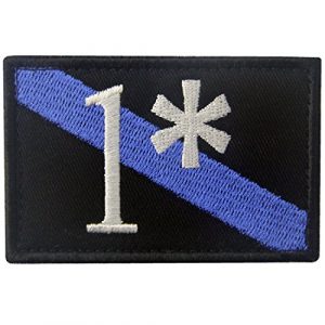 Rocking Planet Airsoft Morale Patch 1 Firefighter Patch One Ass to Risk 1 Thin Blue Line Embroidered Tactical Applique Morale Hook & Loop Emblem