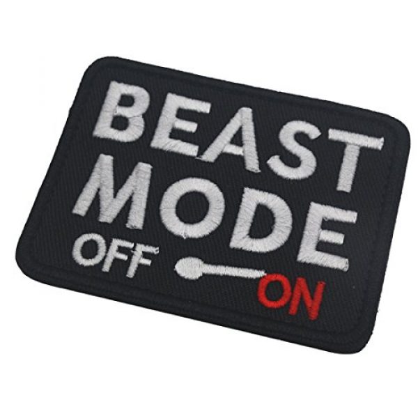 ODSP Airsoft Morale Patch 7 2PCS Beast Mode On Military Army Tactical Morale Badge Hook & Loop Decorative Decal Emblem Combat Patch 3.5" x 2.75"