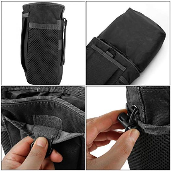 FRTKK Tactical Pouch 4 FRTKK Tactical Molle Drawstring Magazine Dump Pouch Outdoor Ammo Pouch, Adjustable Military Utility Belt Fanny Hip Holster Bag