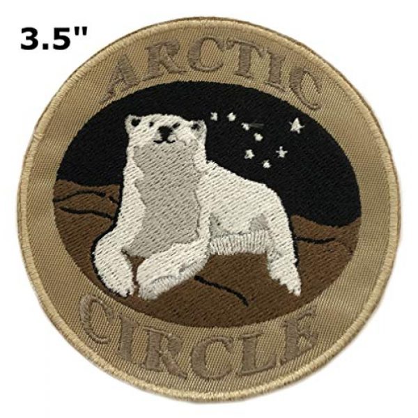 Appalachian Spirit Airsoft Morale Patch 2 Arctic Circle Polar Bear 3.5" Embroidered Patch DIY Iron-on or Sew-on Decorative Vacation Travel Souvenir Applique Explore Wander Nature Wildlife Series Wolves Wildlife Hike Trek Camping National Park
