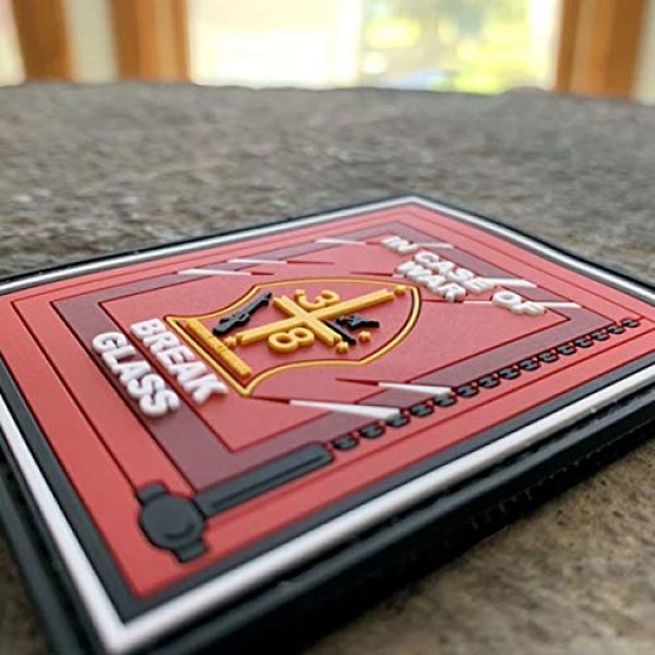 PatchOps Airsoft Morale Patch 3 PatchOps in Case of War Break Glass 3rd Battalion 8th Marines Unit PVC Tactical Morale Uniform Patch (3rd Bn 8th Marines)