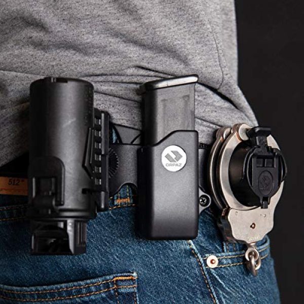 Orpaz Tactical Pouch 4 Orpaz Handcuff Case, Pepper Spray Holder and Magazine Holster (Steel Magazines)