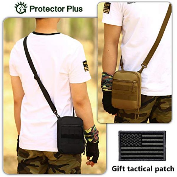 Protector Plus Tactical Pouch 3 Protector Plus Tactical MOLLE Pouch Small Admin Waist Messenger Bag Utility Gadget Gear Medical Pack Tool Pocket EDC Belt Purse (Patch Included)