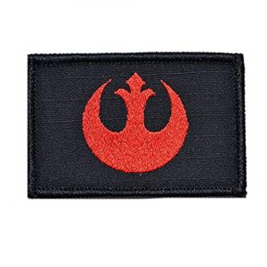 Zhikang68 Airsoft Morale Patch 1 Star War Embroidered Patches Rebel Scum and Jedi Order Emblem Morale Military Hook & Loop Tactical Patches (Red)