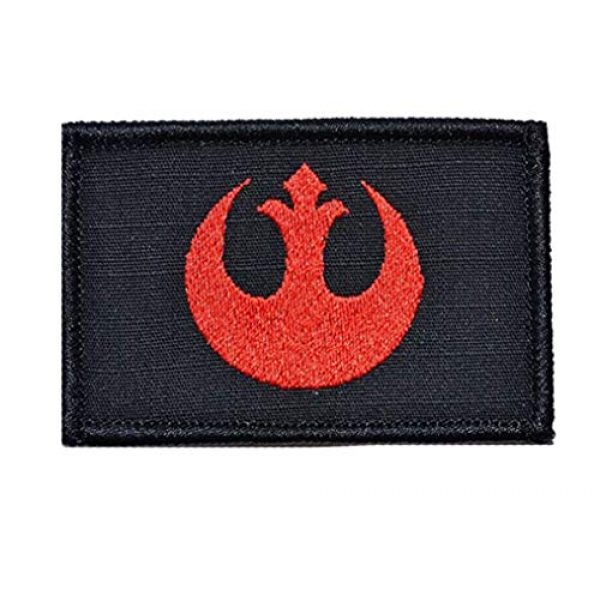 Zhikang68 Airsoft Morale Patch 1 Star War Embroidered Patches Rebel Scum and Jedi Order Emblem Morale Military Hook & Loop Tactical Patches (Red)