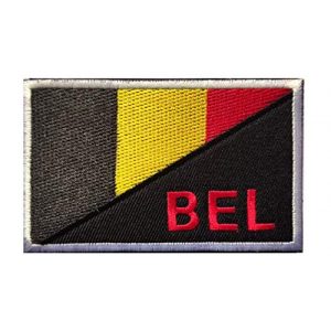 Tactical Embroidery Patch Airsoft Morale Patch 1 Belgium Flag Tactical Embroidery Patch Hook & Loop Morale Patch Military Patch for Clothing Accessory Backpack Armband