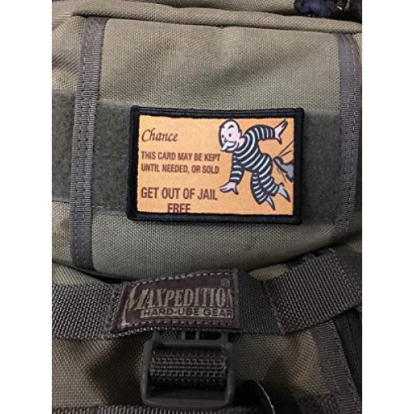 RedheadedTshirts Airsoft Morale Patch 2 Get Out of Jail Free Card Morale Patch Funny Tactical Military 2x3"