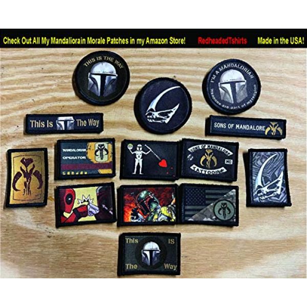 RedheadedTshirts Airsoft Morale Patch 4 Mandalorian Beskar Mudhorn Morale Patch Tactical Military. 2x3" Hook and Loop Made in The USA