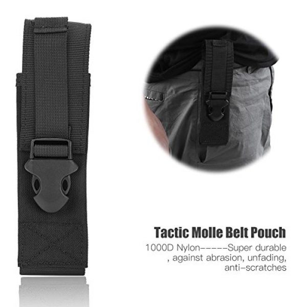 Dilwe Tactical Pouch 6 Dilwe Tactical Molle Pouch, Lightweight Practical Utility Military Molle Belt Bag Flashlight Holster for Tactics Accessory