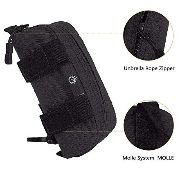 Huenco Tactical Pouch 2 Tactical Molle Sunglasses Case Portable Anti-Shock Clamshell Carry Eyeglasses Hard Case Outdoor Hunting Goggle Mag Pouch