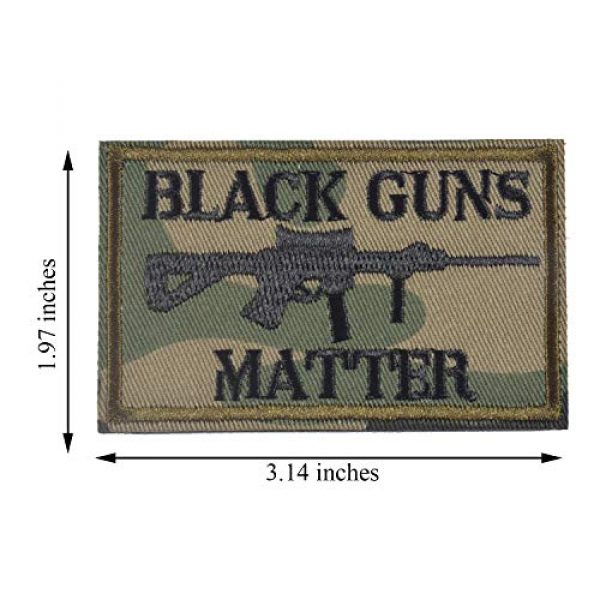 J.CARP Airsoft Morale Patch 5 Black Guns Matter - 2x3 Decorative Morale Patch (Multicam with Spice), Green