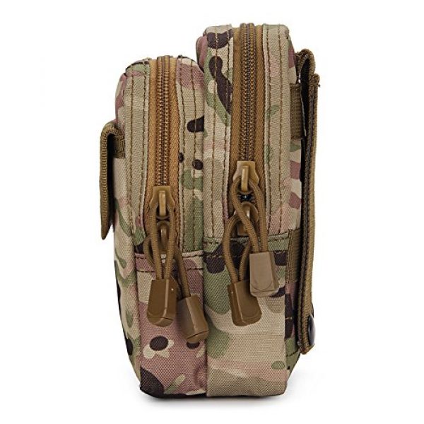 DOHOT Tactical Pouch 3 DOHOT Multi-Purpose Compact Nylon Outdoor Military Tactical Molle Pouch with Two Way Zipper & 6 Pockets,EDC Utility Gadget Belt Waist Bag for iPhone 6 6s 7 Plus,Samsung S4 S5 S6 S7
