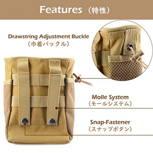 TRIWONDER Tactical Pouch 4 TRIWONDER Molle Drawstring Magazine Dump Pouch Tactical EDC Utility Fanny Hip Holster Bag Waist Bag Military Bag Outdoor Ammo Pouch