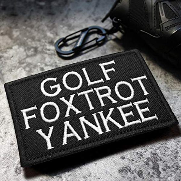 Morton Home Airsoft Morale Patch 5 Morton Home Golf Foxtrot Yankee Hook and Loop Tactical Funny Morale Patch (Subdued)