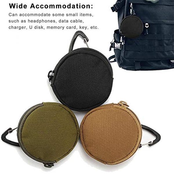 BYBYCD Tactical Pouch 4 BYBYCD Tactical EDC Pouch Mini Key Wallet Holder Men Coin Purses Pouch Military Army Camo Bag Keychain Zipper Small Pocket Outdoor Tool