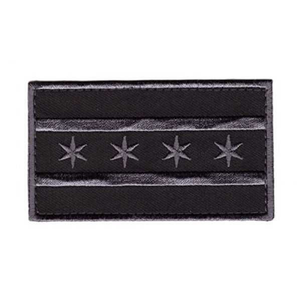 Miltacusa Airsoft Morale Patch 1 Miltacusa Hook Chicago Subdued Gray Flag Patch CH02