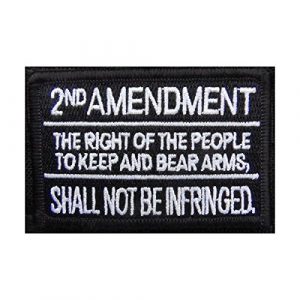 Empire Tactical USA Airsoft Morale Patch 1 Tactical 2nd Amendment Black Tactical Morale Patch