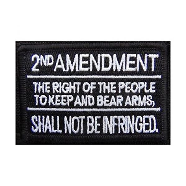 Empire Tactical USA Airsoft Morale Patch 1 Tactical 2nd Amendment Black Tactical Morale Patch