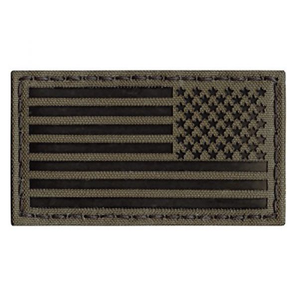 Tactical Freaky Airsoft Morale Patch 4 Ranger Green Infrared IR USA American Reversed Flag 3.5x2 IFF Tactical Morale Touch Fastener Patch