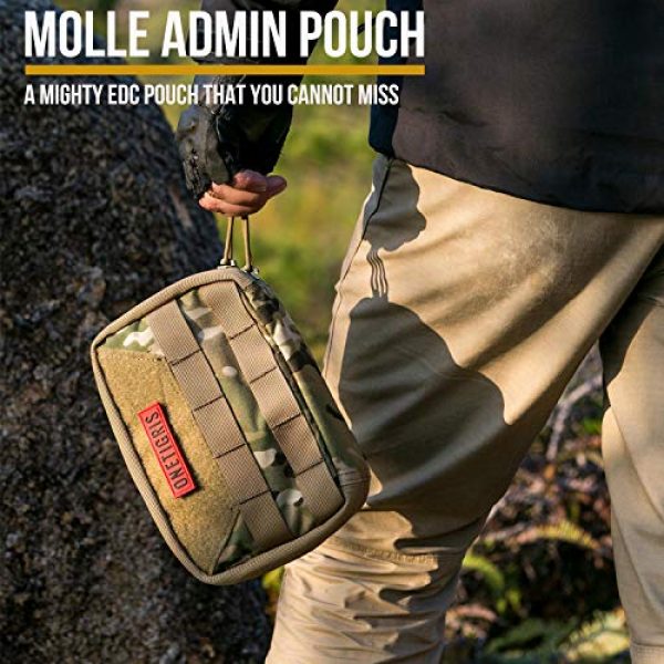 OneTigris Tactical Pouch 5 OneTigris MOLLE Admin Pouch 8" x 5" x 2.5" Multicam Tactical Pouch
