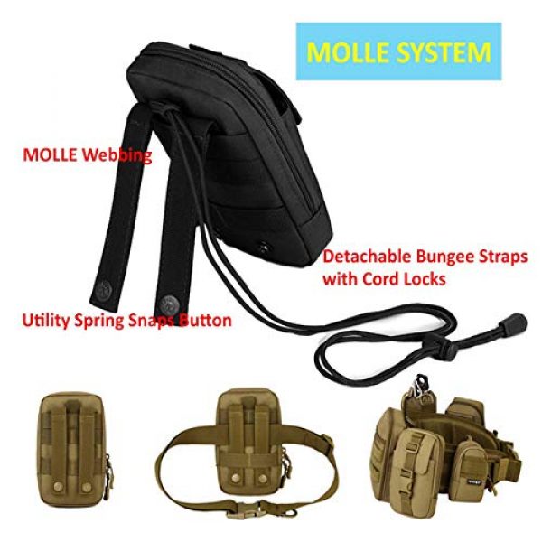 BAIGIO Tactical Pouch 4 BAIGIO Molle Tactical Pouch Phone Holder EDC Pouch Tool Holder Purse Military Belt Pouch