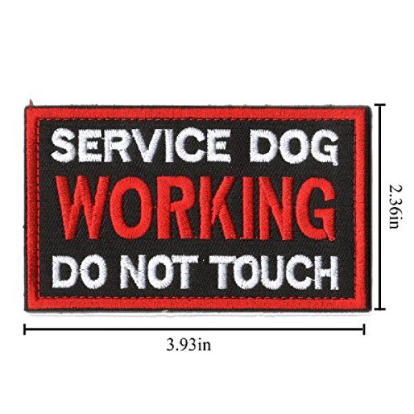 WZT Airsoft Morale Patch 5 WZT 6 Pieces Service Dog Working Do Not Touch Military Tactical Morale Badge Hook & Loop Fastener Patch