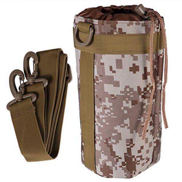 BESPORTBLE Tactical Pouch 1 BESPORTBLE Molle Water Bottle Bag Military Kettle Holder Hydration Carrier Crossbody Pouch Pocket for Camping Climbing Cycling Hiking Travelling Black