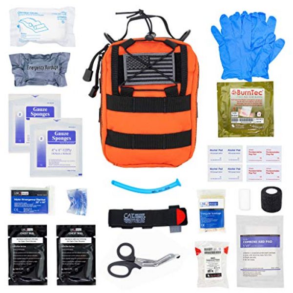 LINE2design Tactical Pouch 2 LINE2design Survival Medical Complete Kit - EMS EMT Emergency Response Fully Stocked Trauma Molle Bag - Advanced First Aid Stop Bleeding Supplies with Tourniquet - Outdoor Gear Compact IFAK Pouch