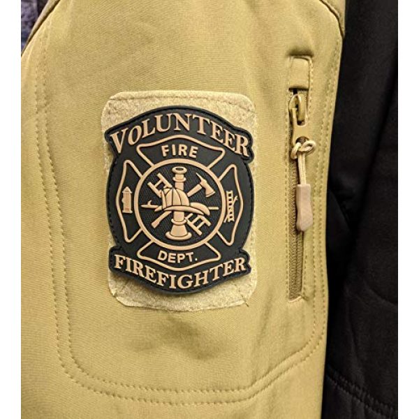Tactical Innovations Canada Airsoft Morale Patch 4 Tactical Innovations Canada PVC Morale Patch - Volunteer Firefighter 3"x3"