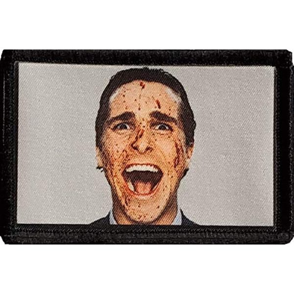 RedheadedTshirts Airsoft Morale Patch 1 American Psycho Morale Patch. 2x3" Hook Patch. Redhaededtshirts Made in The USA