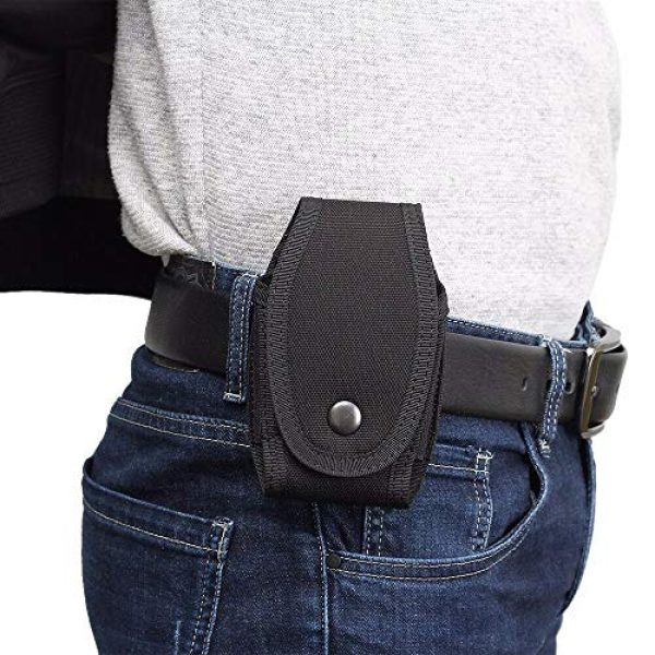 LIVANS Tactical Pouch 2 LIVANS Tactical Handcuff Pouch Case, Handcuff Holder Cuff Holster with Quick Release Snap Closure for Law Enforcement Duty Belt Holds Most Chain or Hinged Cuffs