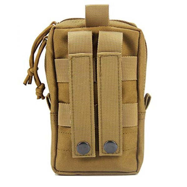 IronSeals Tactical Pouch 6 IronSeals Tactical Molle Pouch Multi-Purpose Compact Utility EDC Pouch Waist Belt Phone Holster with Flag Patch and D-Ring Gear Clip Size L