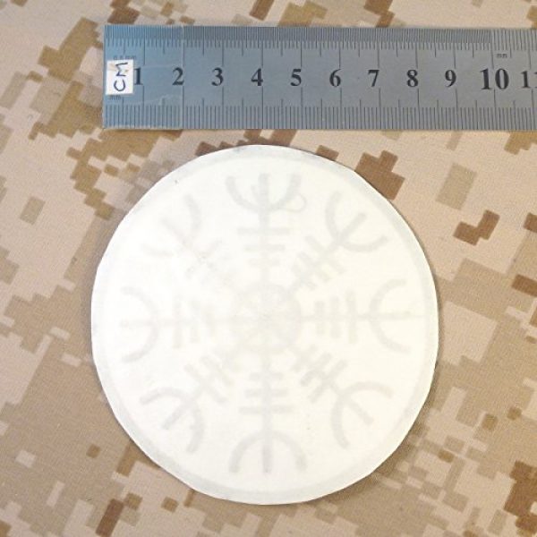 LEGEEON Airsoft Morale Patch 4 LEGEEON Aegishjalmr Viking Helm of Awe Olive Drab OD Terror Protection Rune Morale Sew Iron on Patch
