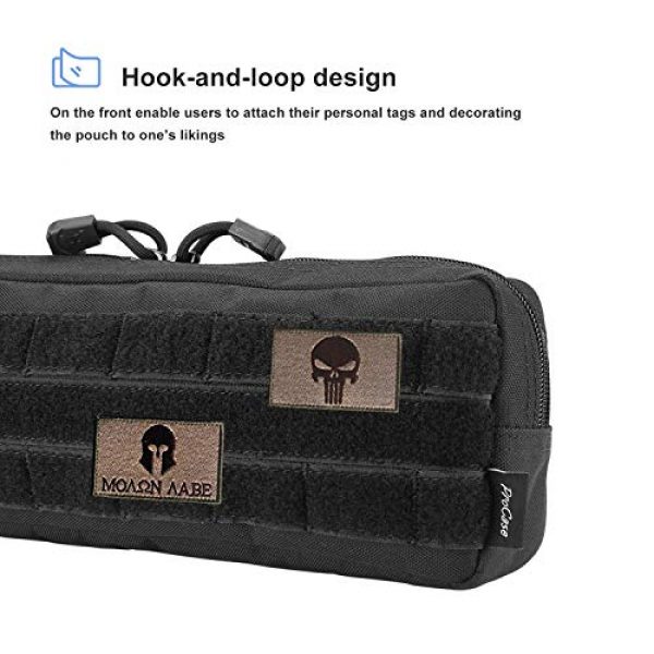 ProCase Tactical Pouch 6 ProCase Tactical Admin Pouch, Versatile Molle Admin Pouch EDC Carry Bag Multi-Purpose Tool Holder for Magazine, Map and Other Small Tools -Black