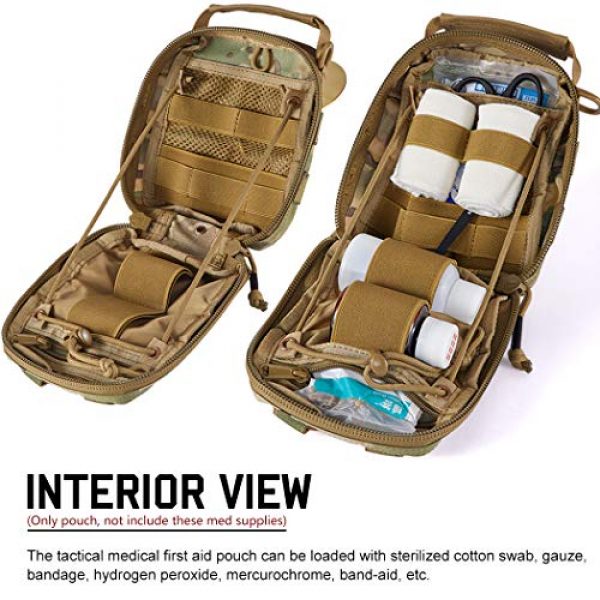 IDOGEAR Tactical Pouch 5 IDOGEAR Tactical MOLLE EMT Pouch Medical Pouch First Aid IFAK Utility Pouch Airsoft Hunting EDC Med Bag 500D Nylon (Pouch Only)
