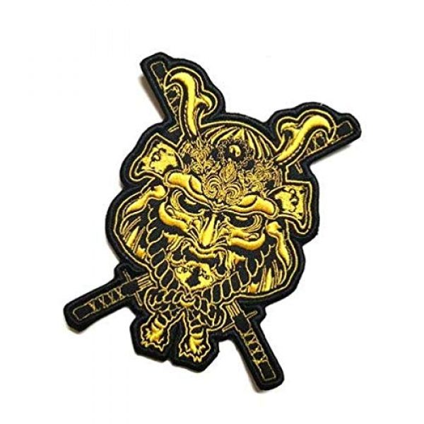 Embroidery Patch Airsoft Morale Patch 3 Japanese Bushido Japanese Warrior Military Hook Tactics Morale Embroidered Patch (color1)