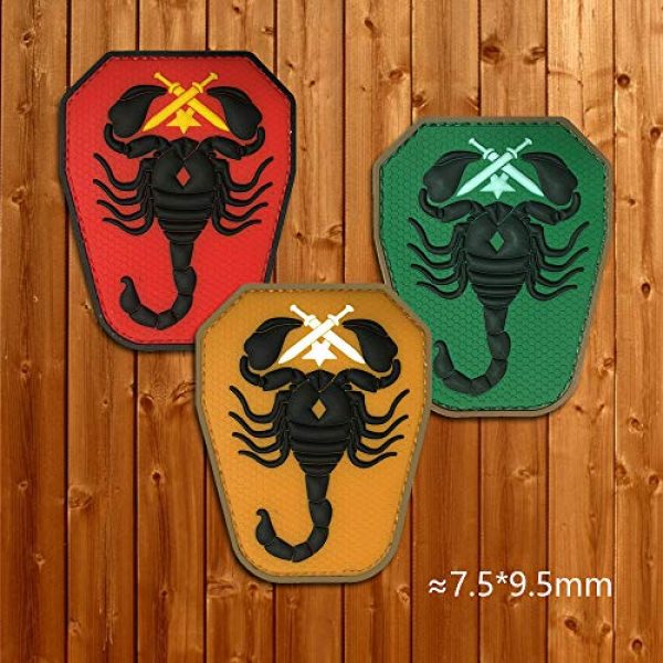 Morton Home Airsoft Morale Patch 4 Morton Home Scorpion Unit 3D PVC US Army USA Military Tactical ACU Dark Morale Patch (Yellow)