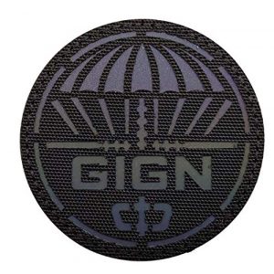 Tactical Embroidery Patch Airsoft Morale Patch 1 Special Unit Gendarmerie Nationale France GIGN Infrared Reflective IR Patch Military Tactical Morale Patch Badges Emblem Applique Hook Patches for Clothes Backpack Accessories